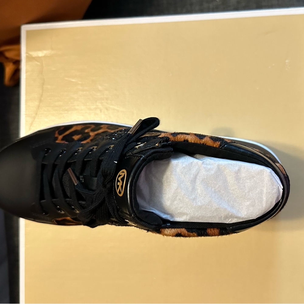 Michael Michael Kors Chapman Embellished Leopard Print High Top Sneaker